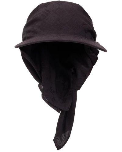 MISBHV Sciarpa cappello monogramma nero lavato