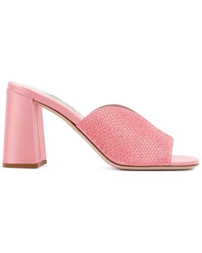 Miu Miu Satin sandalen in geranio farbe - Pink