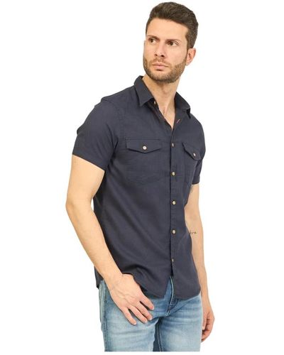 Yes-Zee Shirts > short sleeve shirts - Bleu