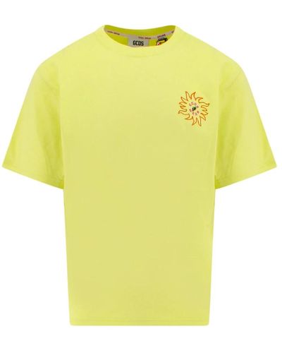 Gcds Men& clothing t-shirts polos yellow ss23 - Jaune
