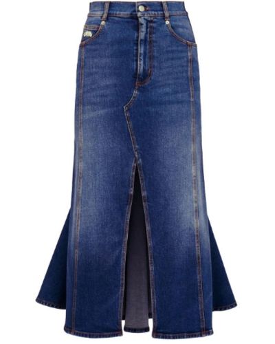 Alexander McQueen Denim Skirts - Blue