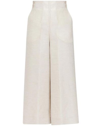 ALESSIA SANTI Wide Trousers - White