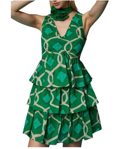 Twin Set Short Dresses - Green