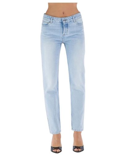 Alexandre Vauthier Jeans crystallized low waist - Blu