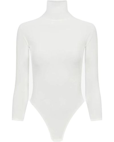 Alaïa Blanc high-necked second-skin body - Weiß