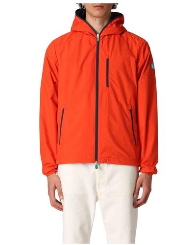 Save The Duck Rain Jackets - Red