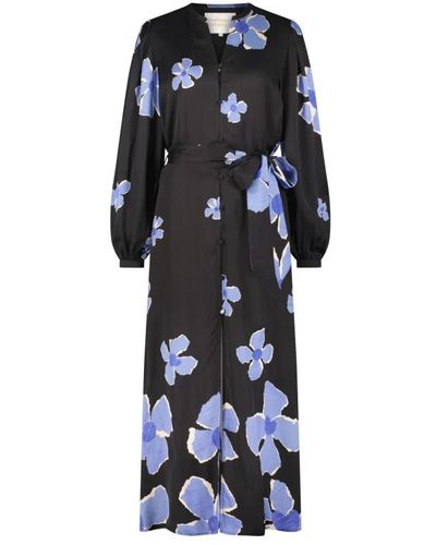 FABIENNE CHAPOT Erina vestito maxi con chiusura a bottoni - Blu