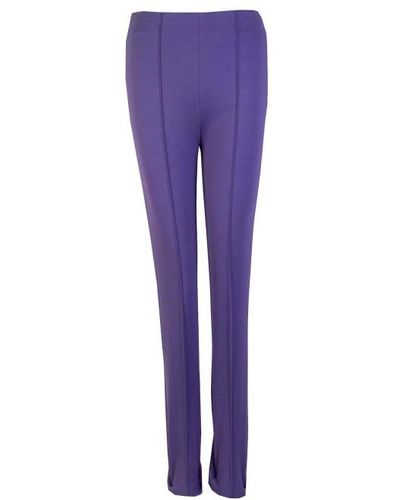 Lardini Viscose Purple Jodpurs Style Trousers - Lila