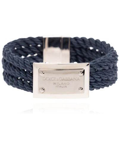Dolce & Gabbana Armband mit logo - Blau