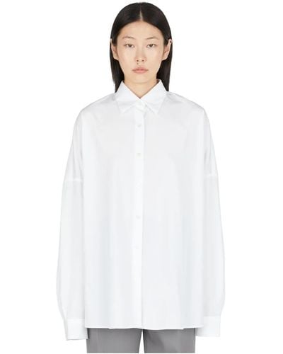 Dries Van Noten Baumwoll-Kokon-Shirt - Weiß
