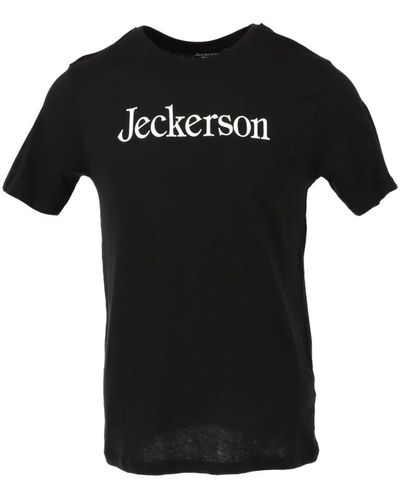 Jeckerson Schwarzes t-shirt mit print und kurzen ärmeln