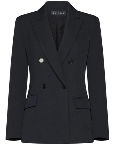 Kaos Icona chaqueta negra doble botonadura - Negro