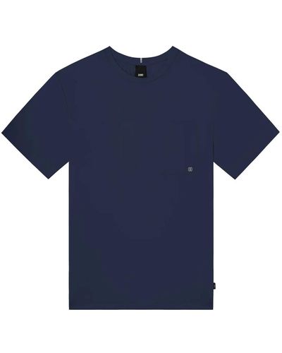 DUNO T-shirt elegante con design girogola - Blu