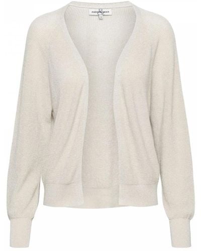 &Co Woman Lurex strick v-ausschnitt pullover &co - Weiß