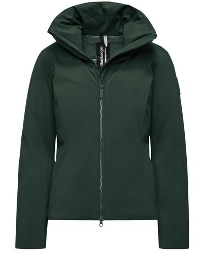 Bomboogie Short padded jacket with material - Verde