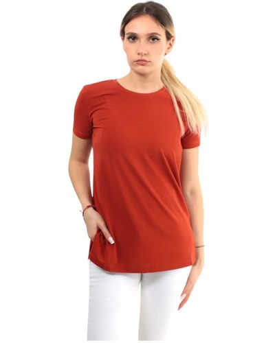 Max Mara Terracotta t-shirt mit rundhalsausschnitt - Rot