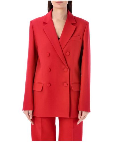 Valentino Garavani Blazer crepe couture rojo