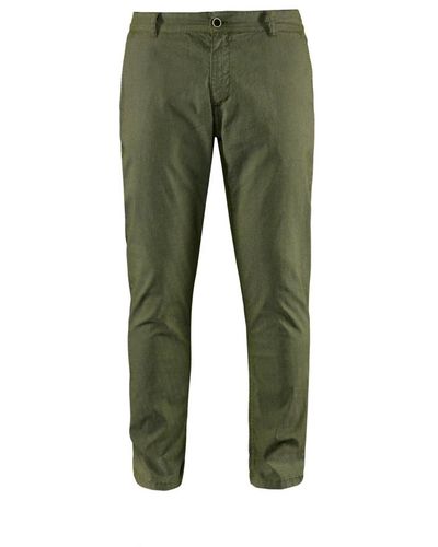 Bomboogie Pantaloni chino in cotone sovratinto - Verde