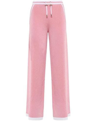 Balmain Pantaloni rosa a righe