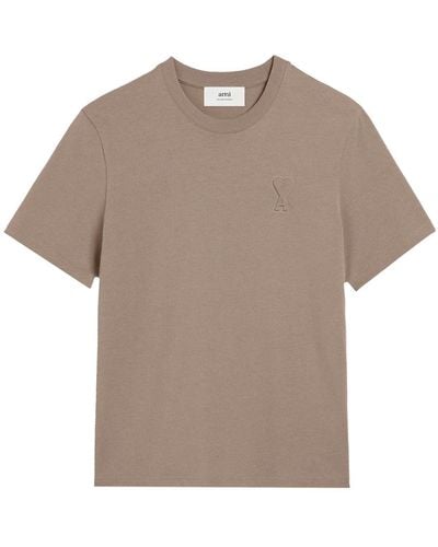 Ami Paris T-Shirts - Brown