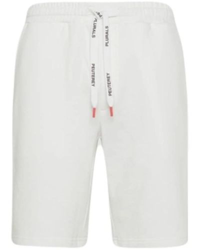 Peuterey Weiße baumwoll-bermuda-shorts frühling/sommer 2024
