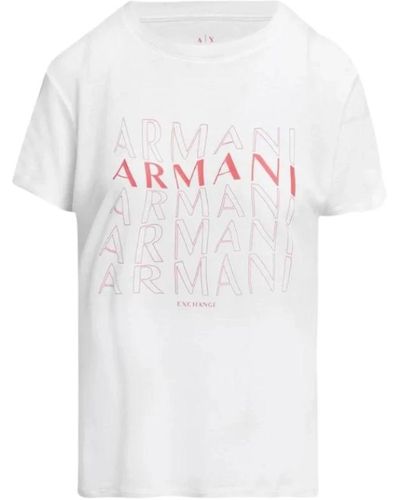Armani Exchange Basic t-shirt lässiger stil - Weiß
