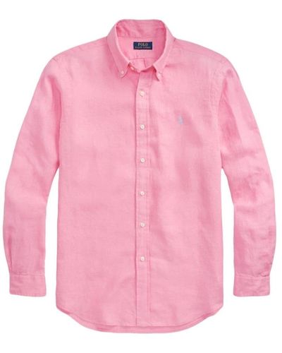 Ralph Lauren Rosa langarm sportshirt - Pink