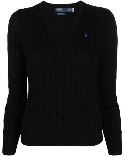 Ralph Lauren Knitwear > v-neck knitwear - Noir