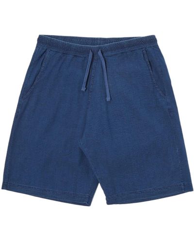 Universal Works Shorts > casual shorts - Bleu