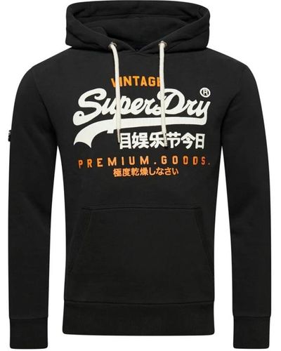 Superdry Vintage logo heritage hoodie - Schwarz