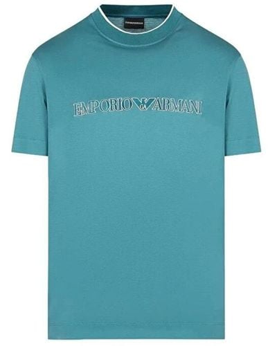 Emporio Armani Stylische t-shirts für männer und frauen - Blau