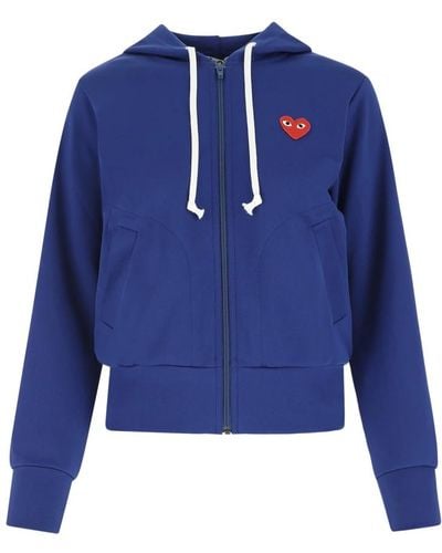 COMME DES GARÇONS PLAY Sweatshirts & hoodies > zip-throughs - Bleu