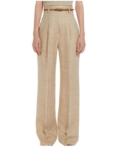 Max Mara Studio Trousers > wide trousers - Neutre