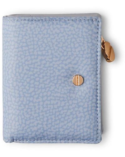 Borbonese Klassische kleine brieftasche op stoff - Blau
