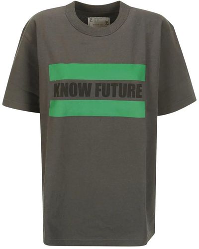 Sacai Know future t-shirt - Grün