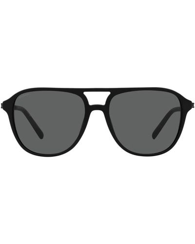 BVLGARI Piloten-sonnenbrille mit mattem schwarzen rahmen
