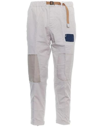 White Sand Slim-Fit Trousers - Grey