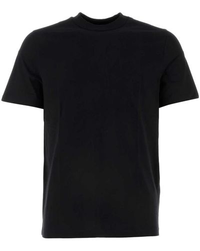 Jil Sander Klassisches schwarzes baumwoll-t-shirt