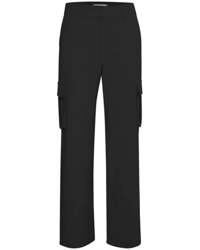 Gestuz Straight Trousers - Black