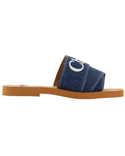 Chloé Shoes > flip flops & sliders > sliders - Bleu