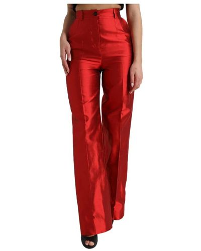 Dolce & Gabbana Wide pantaloni - Rosso