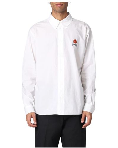 KENZO Es Casual Hemd mit `Boke Flower` Crest - Weiß