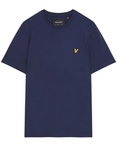Lyle & Scott T-shirts,baumwoll t-shirt,einfaches t-shirt - Blau