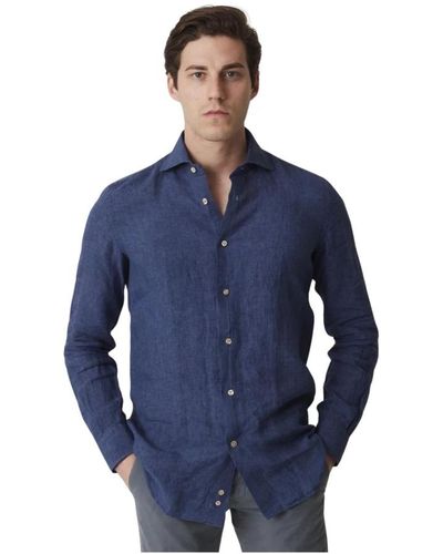 Mazzarelli Shirts > casual shirts - Bleu