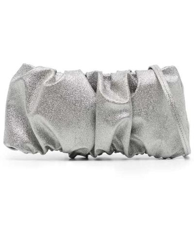 STAUD Tasche mit glitzerdetails aus kalbsleder - Grau
