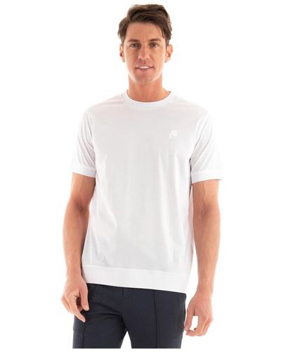 Karl Lagerfeld Weißes regular fit baumwoll-t-shirt