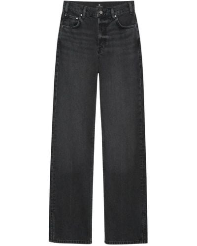 Anine Bing Jeans > wide jeans - Noir