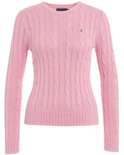 Polo Ralph Lauren Elegante suéter de cuello redondo para mujer - Rosa