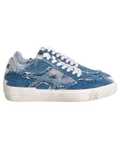 Ash Denim strass sneaker - Blu