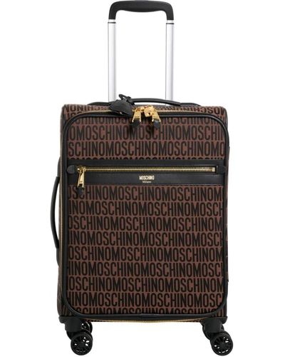 Moschino Stilvolle logo reisetasche - Braun